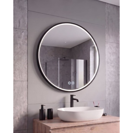 Amirro VERONA RONDE zrcadlo 80x80 cm černá 412-658