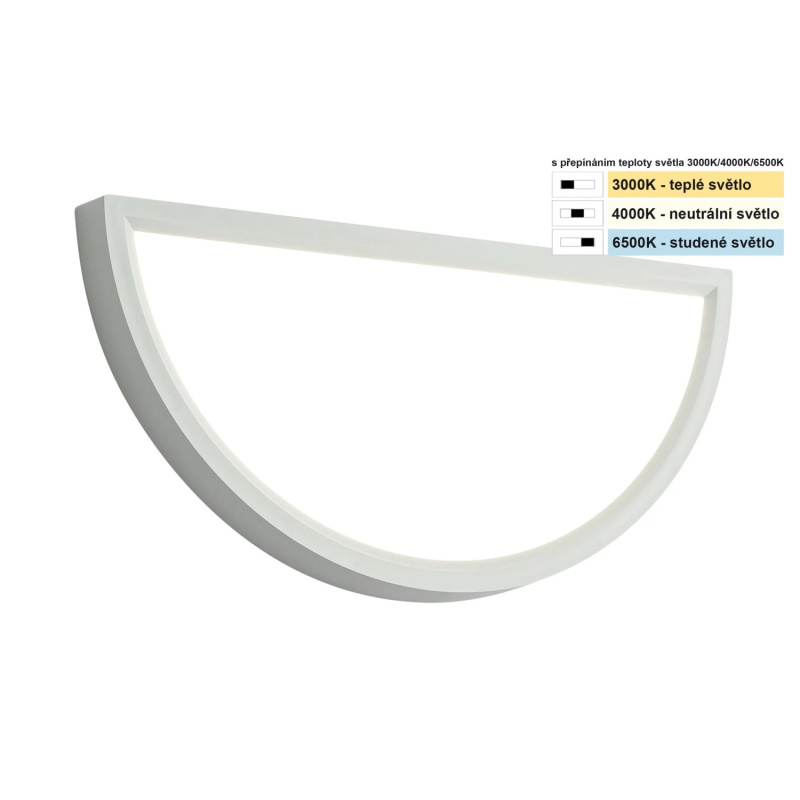 Top Light Nástěnné LED svítidlo Revit AB CCT 18W 1800lm bílá 30 x 15 x 2,5 cm