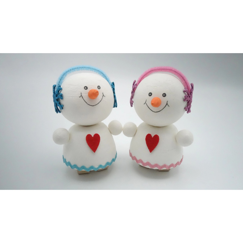BD-Tova Kreativní sada - sněhuláčci se sluchátky, 10,7 cm, 2 ks