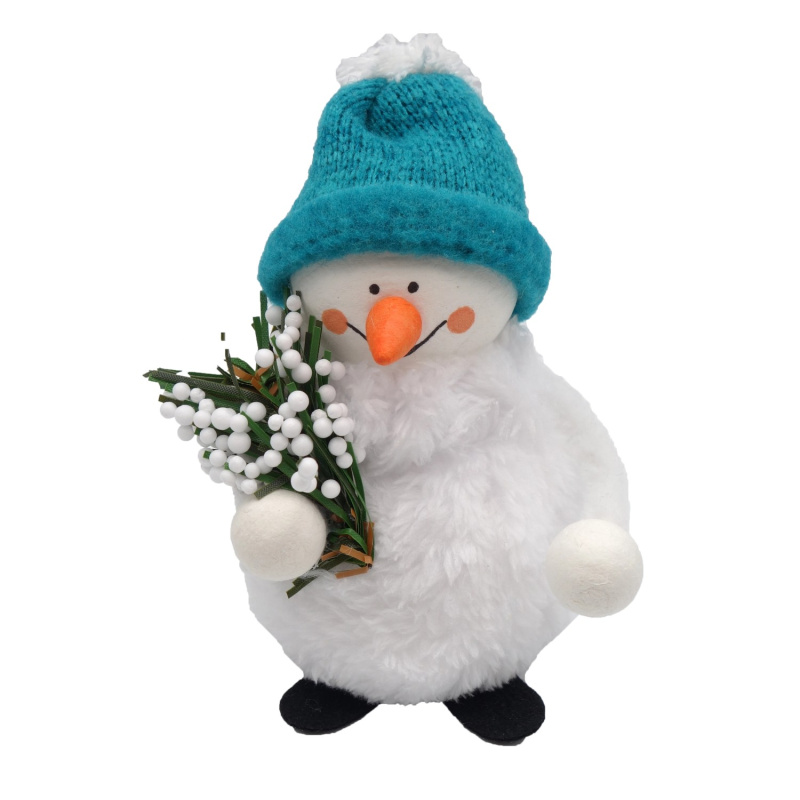 BD-Tova Figurka sněhulák v kožíšku 13,5 cm