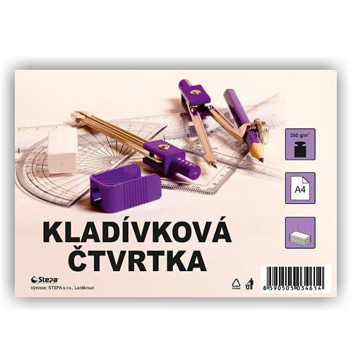 Čtvrtka kladívková bílá A4, 250 g/m2 - 200 ks