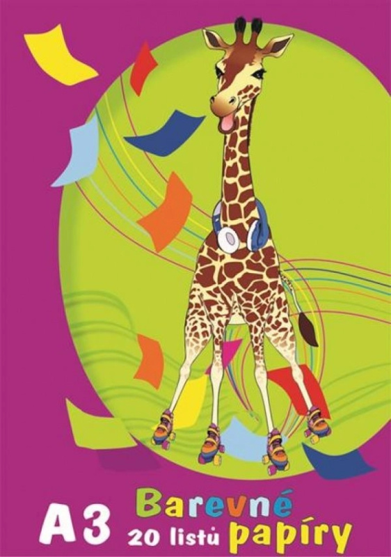 Pestobarevné papíry Stepa A3 - složka 20 listů, 10 barev