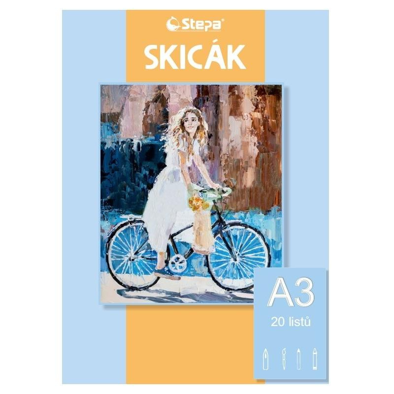Skicák A3 - 20 listů, 180 g/m2