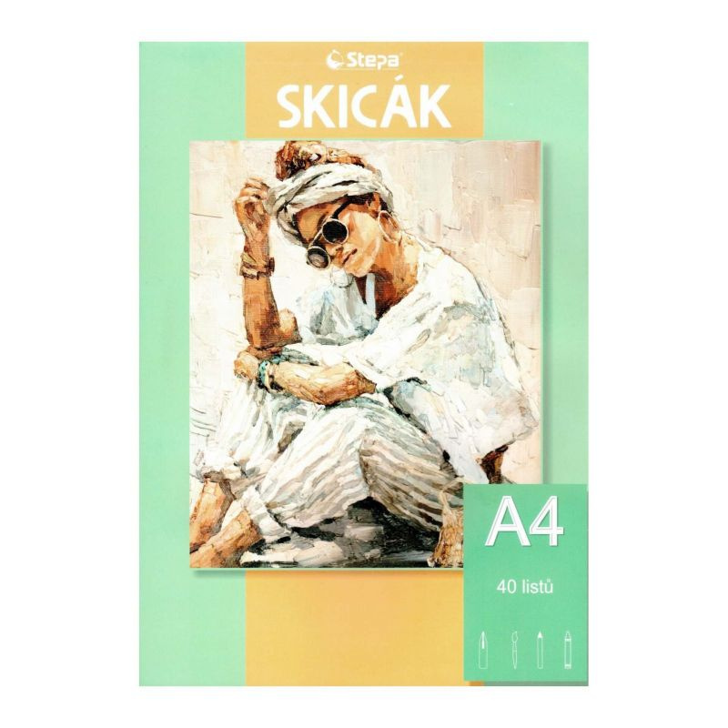 Skicák A4 - 40 listů, 180 g/m2