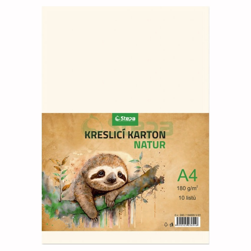 Kreslicí karton A4 (180g/m2, 10ks) natur