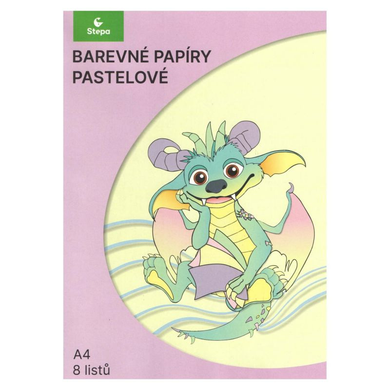 Sada pastelových papírů STEPA 8 listů/složka