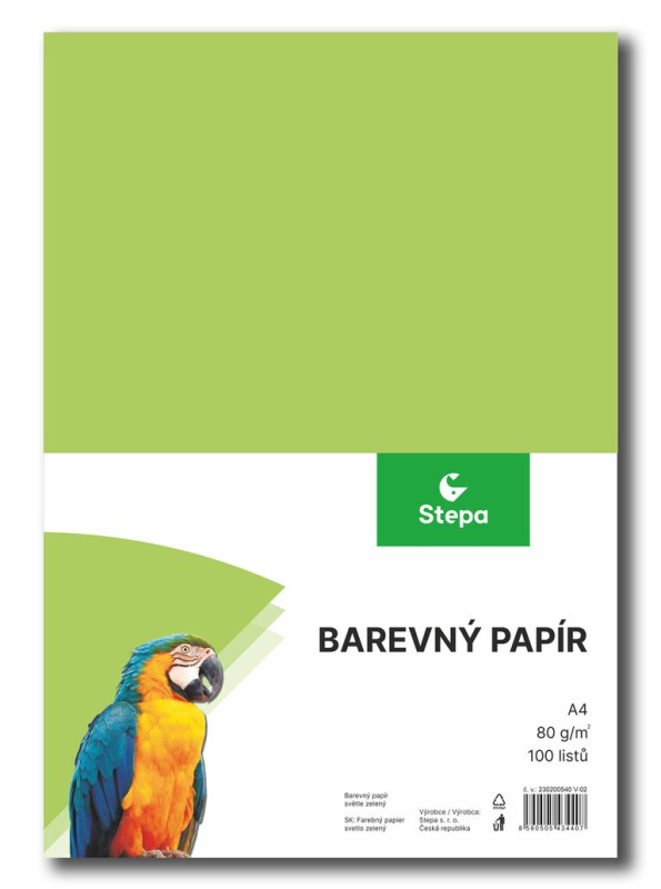 Barevný papír A4 80 g - 100 ks - zelený