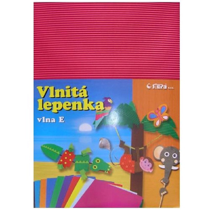 Vlnitý papír 260g - 34,5 × 24,5 cm - 10 listů - pink