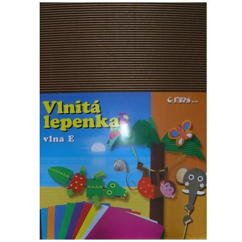 Vlnitý papír 260g - 34,5 × 24,5 cm - 10 listů - hnědá