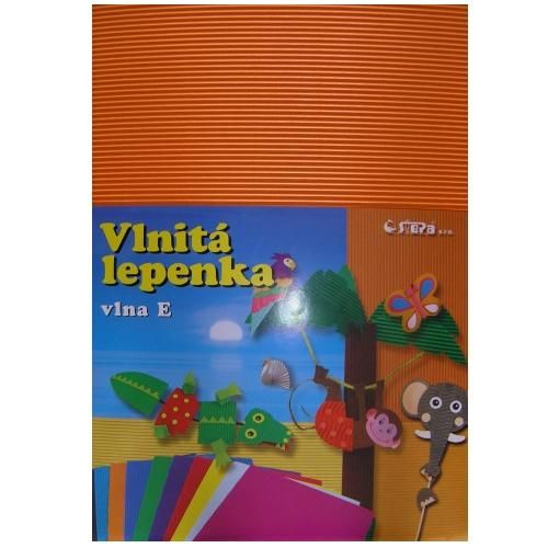 Vlnitý papír 260g - 34,5 × 24,5 cm - 10 listů - oranžová