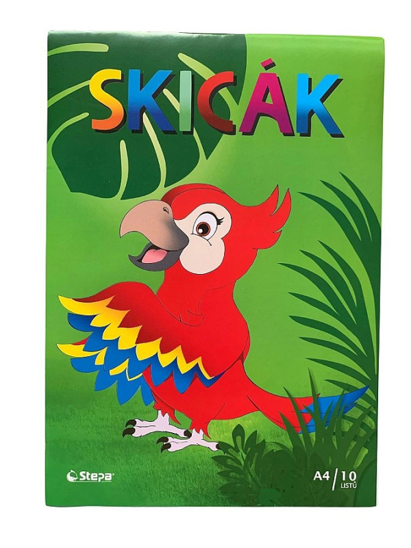 Skicák A4 - 10 listů, 180g/m2