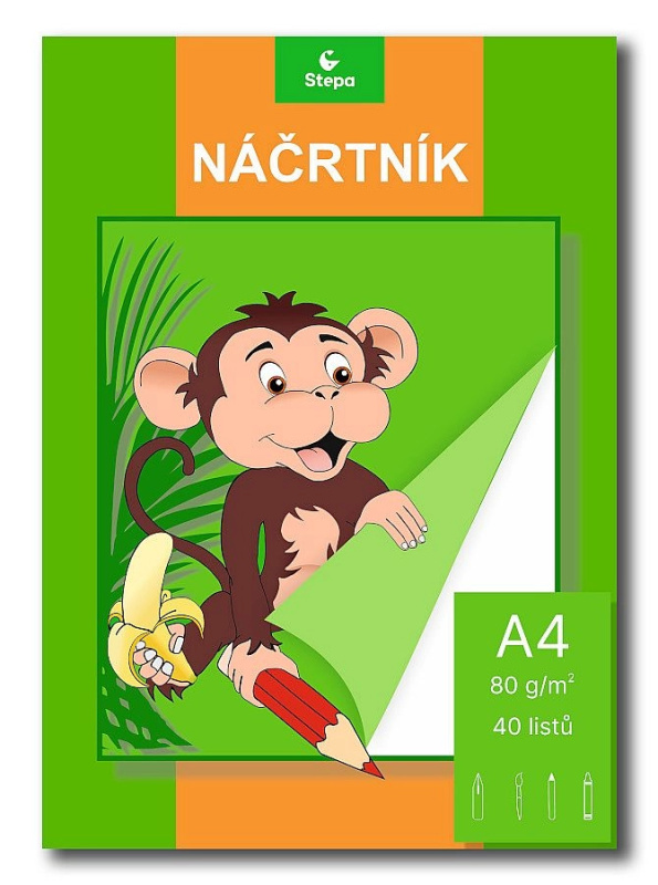 Náčrtník A4 - 80g/m2, 40 listů