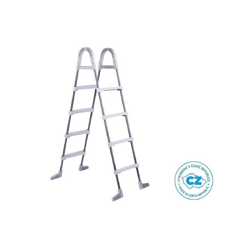 Schůdky k bazénům výška stěny do 1,22m šedé