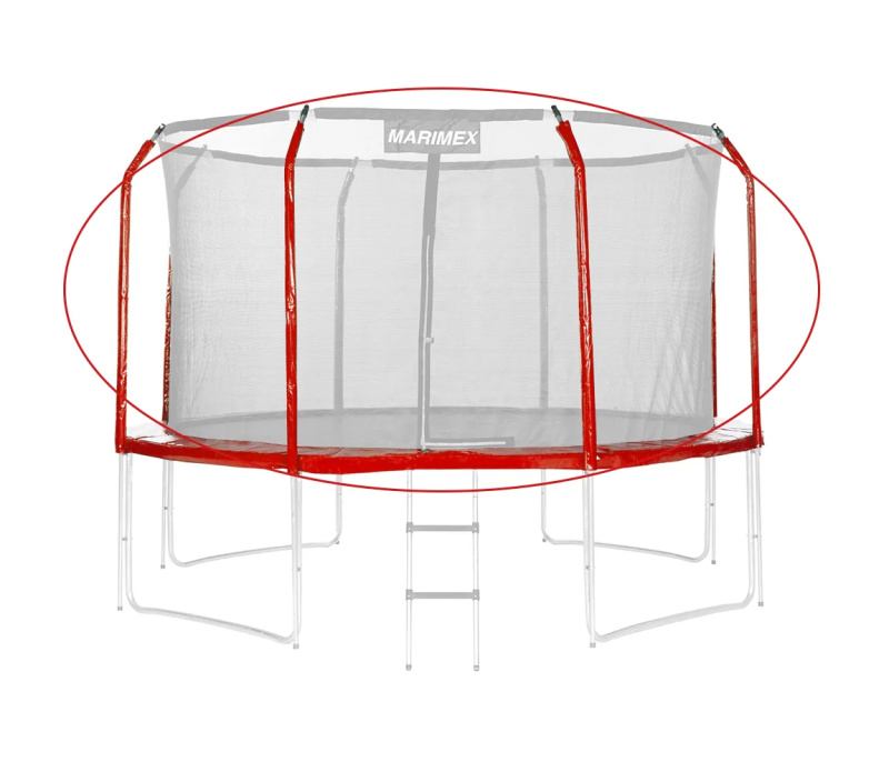 Marimex Sada krytu pružin a rukávů na trampolínu 366 cm červená