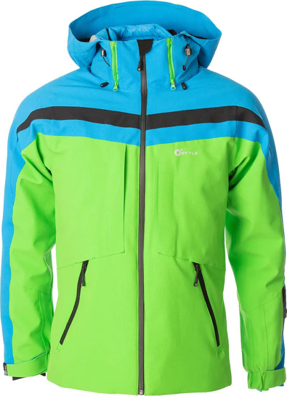Pánská lyžařská bunda O'STYLE Cosmo II zelenomodrá Velikost: 2XL