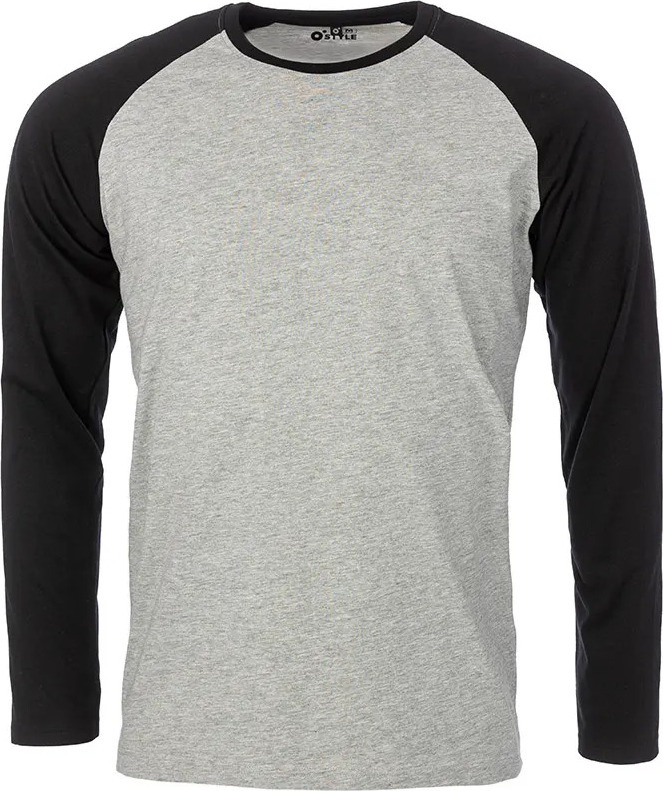 Pánské bavlněné triko O'STYLE Raglan Long II šedé Velikost: 2XL