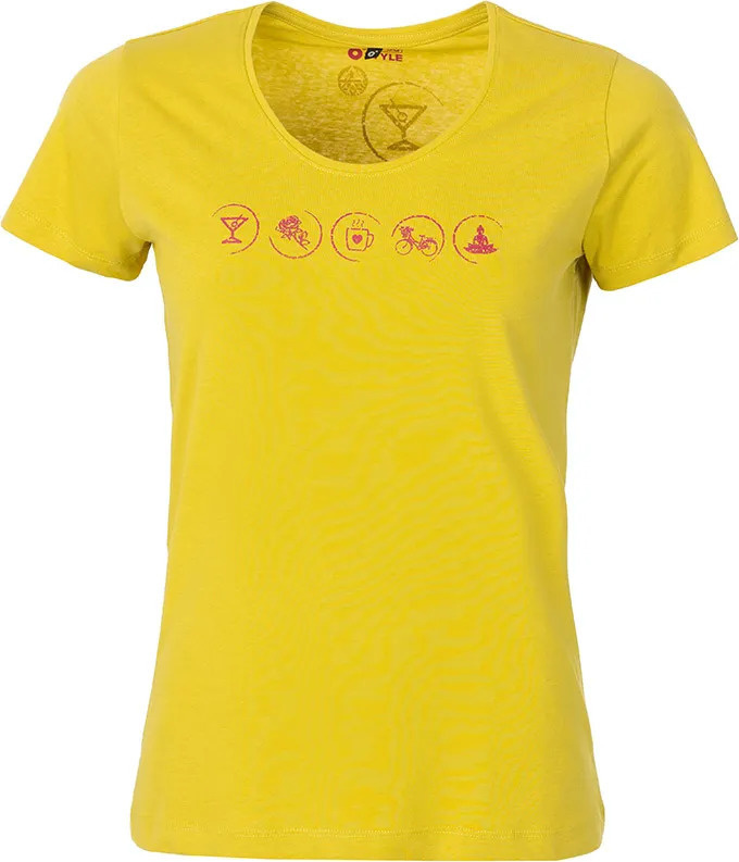 Dámské bavlněné triko O'STYLE Nikki žluté Velikost: 36