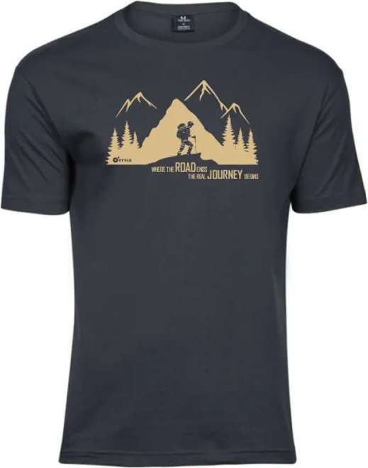 Pánské bavlněné triko O'STYLE Trip šedé Velikost: L