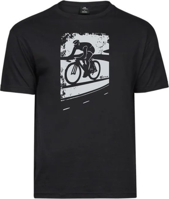 Pánské bavlněné triko O'STYLE Bike III černé Velikost: M