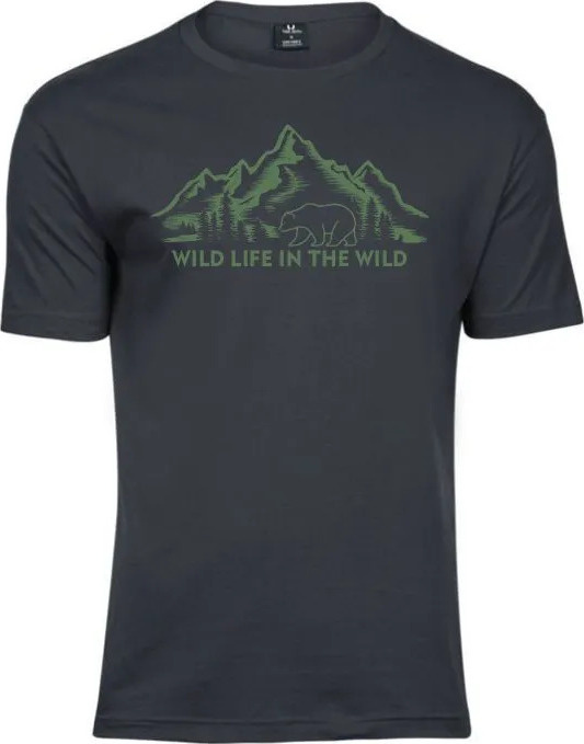 Pánské bavlněné triko O'STYLE Wild šedé Velikost: XL