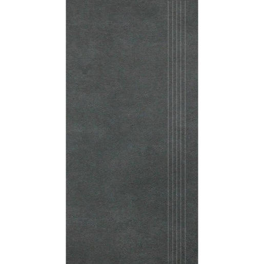 Schodovka Rako Extra černá 30x60 cm reliéfní DCPSR725.1