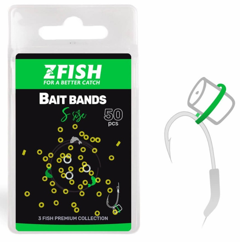 Zfish nástrahový kroužek micro bait bands 50 ks - s