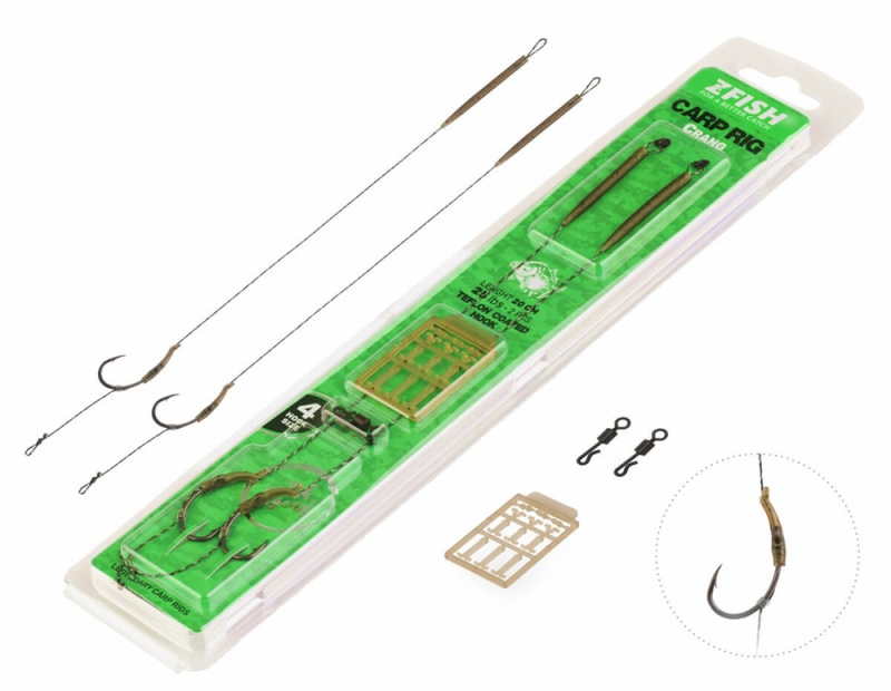 Zfish návazec crang carp rig 20 cm - velikost háčku 2
