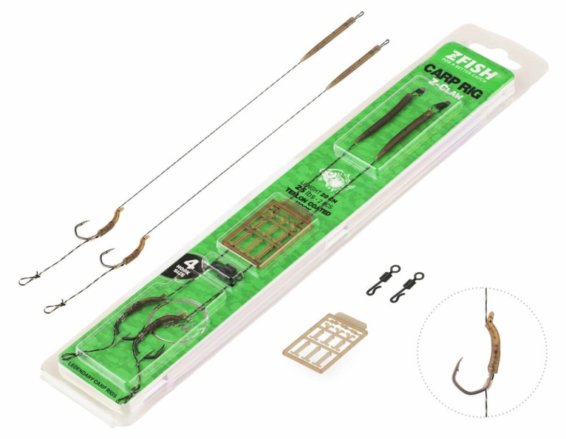 Zfish návazec z-claw carp rig 20 cm - velikost háčku 2
