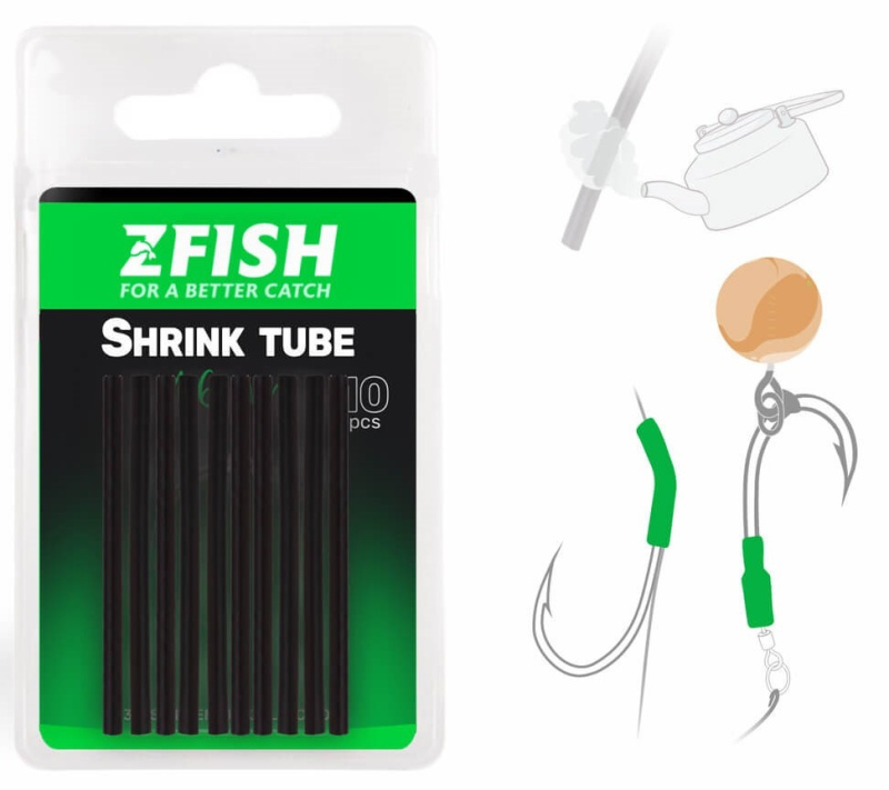 Zfish smršťovací hadička černá 10 ks - 1,6 mm