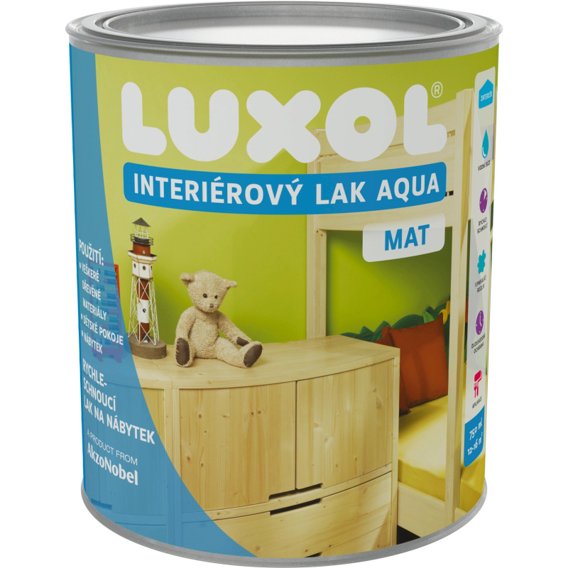 Luxol interiérový lak aqua mat 0,75l