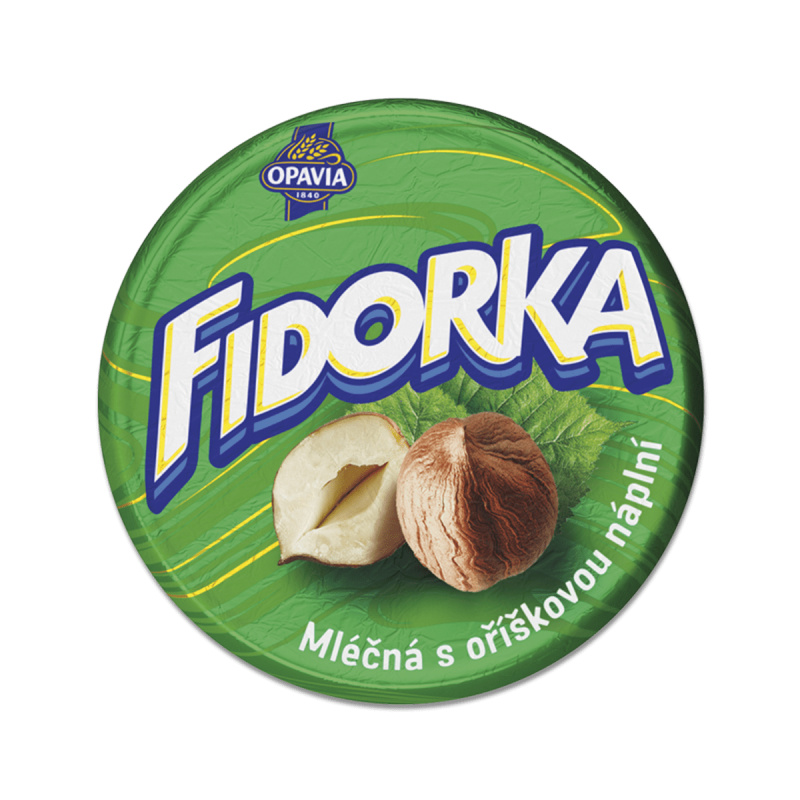 Opavia Fidorka - mléčná s oříšky, 30 g