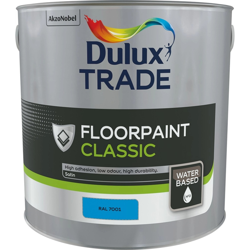 Dulux Trade Univerzální barva Floorpaint Classic RAL7001 světle šedá 6 kg