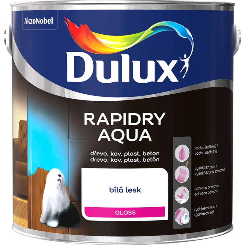 Dulux Univerzální barva Rapidry Aqua šedý 2,5 l