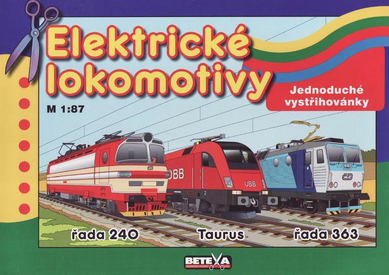 Elektrické lokomotivy - Jednoduché vystřihovánky