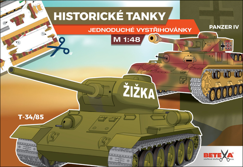 Historické tanky (Jednoduché vystřihovánky)