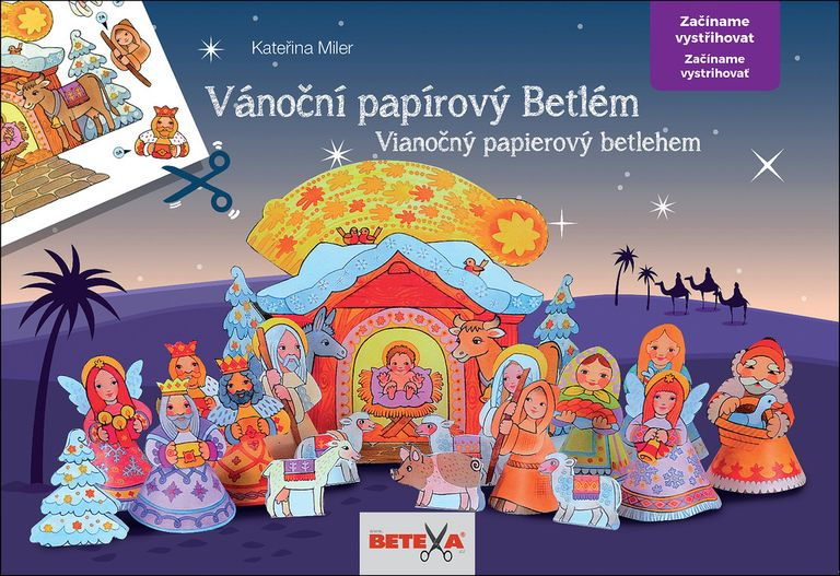 Vanoční papírový BETLÉM - Jednoduchá vystřihovánky