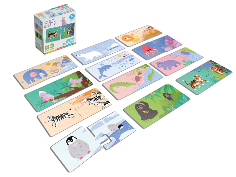 Efko KukiKuk Véééliká puzzle duo Kde bydlí zvířátka