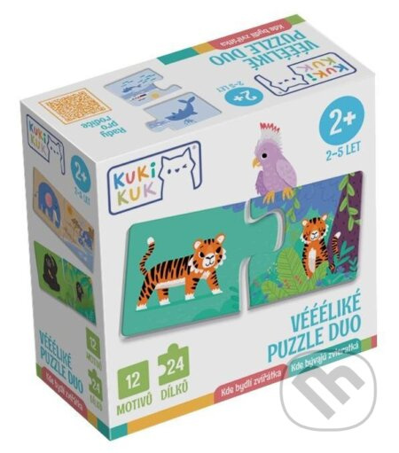Efko KukiKuk Véééliká puzzle duo Kde bydlí zvířátka