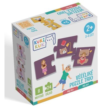KukiKuk 80042 Véééliké puzzle trio Můj den