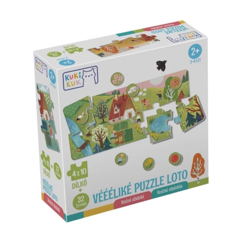 Kukikuk Véééliké puzzle ʟoto Roční období - kniha z kategorie Puzzle