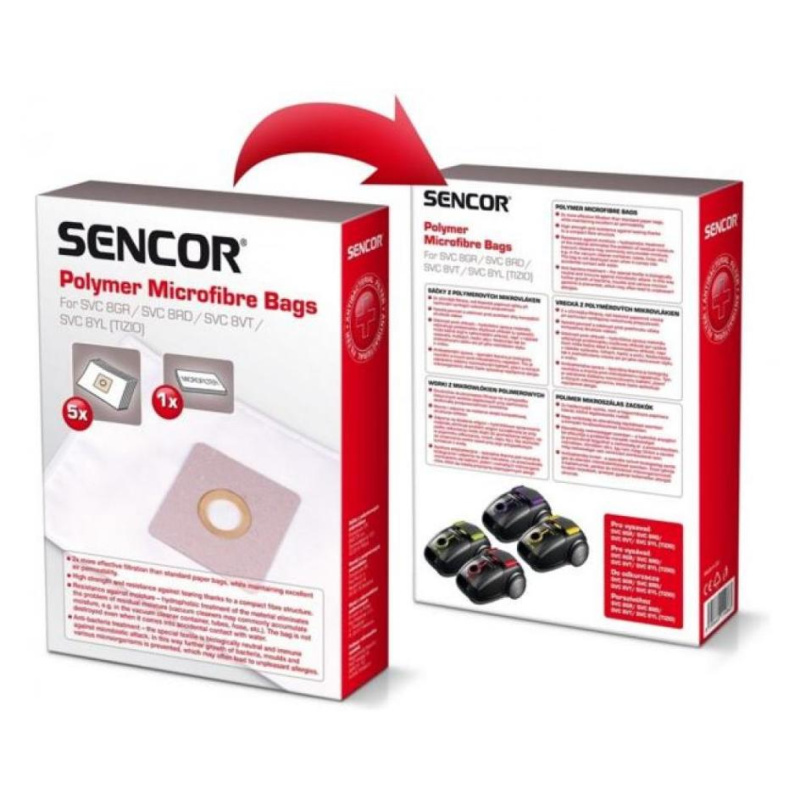 Sencor SVCX 1351 Mikrovlákenné sáčky do vysavače