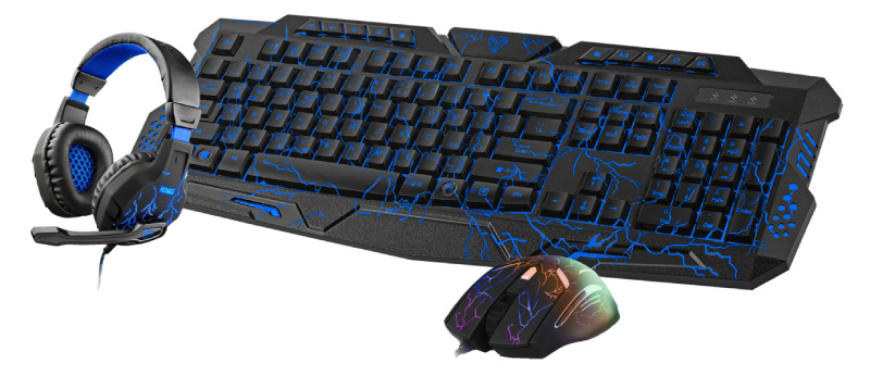 Herní set Yenkee Ambush 98029676 / 3200 DPI / RGB / CZ/SK / černá Varianta: ivi1