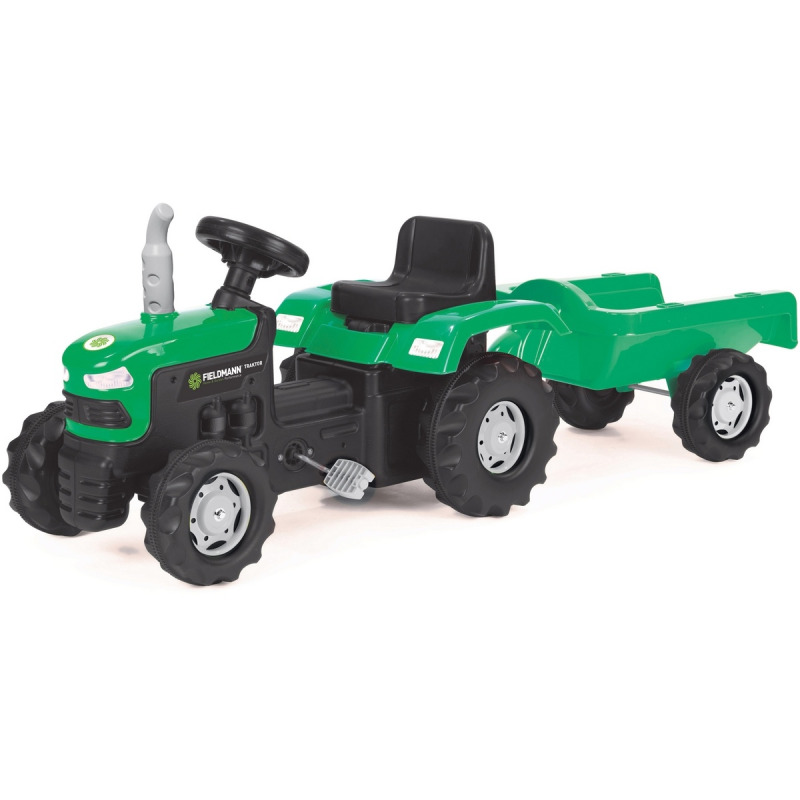 BUDDY TOYS Šlapací traktor s vozíkem