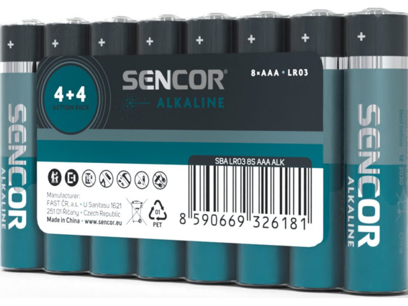 Sencor SBA LR03 8S AAA Alkalická baterie AAA