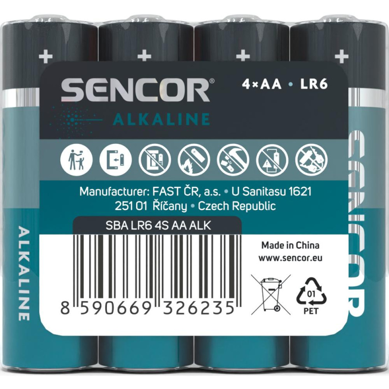 Sencor SBA LR6 4S AA Alk ALKALICKÁ BATERIE AA