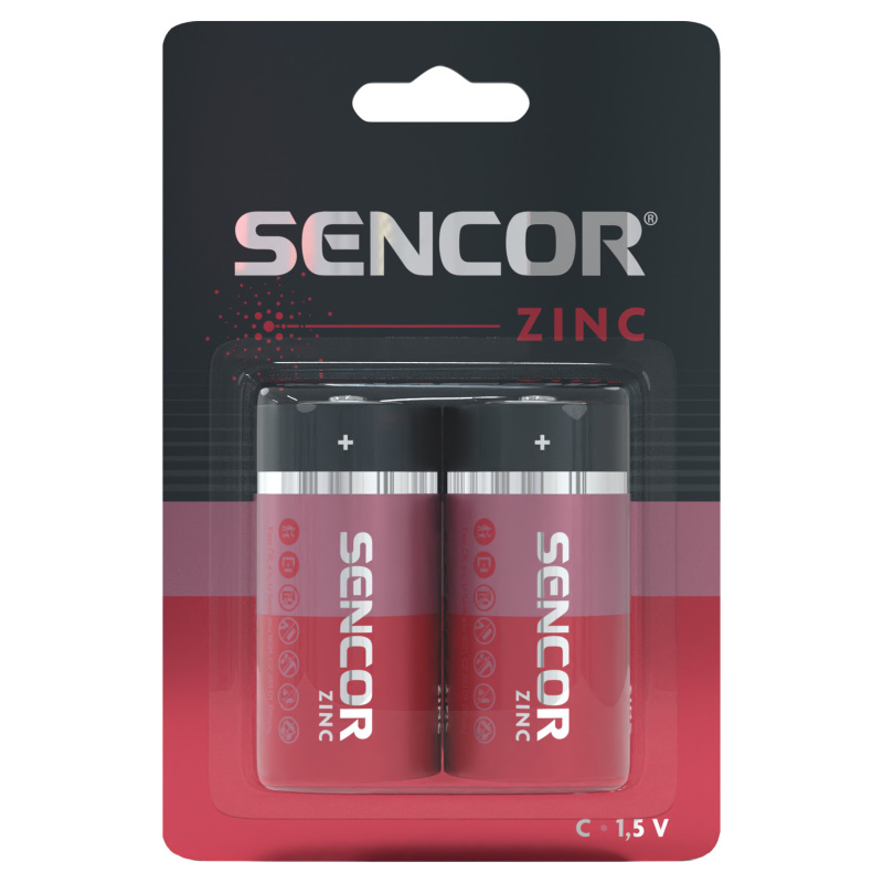 Sencor SBA R14 2BP C Zinkouhlíková baterie C