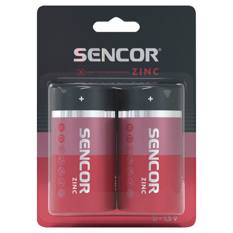 Sencor SBA R20 2BP D Zinkouhlíková baterie D