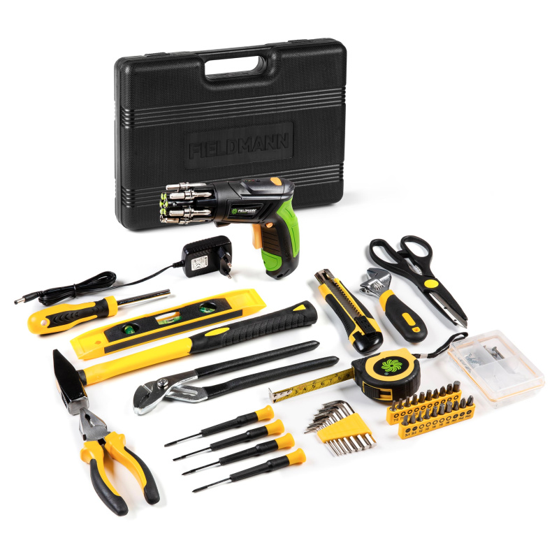 Fieldmann FDG 5018-108AR + FDS 10102-A Sada nářadí se šroubovákem