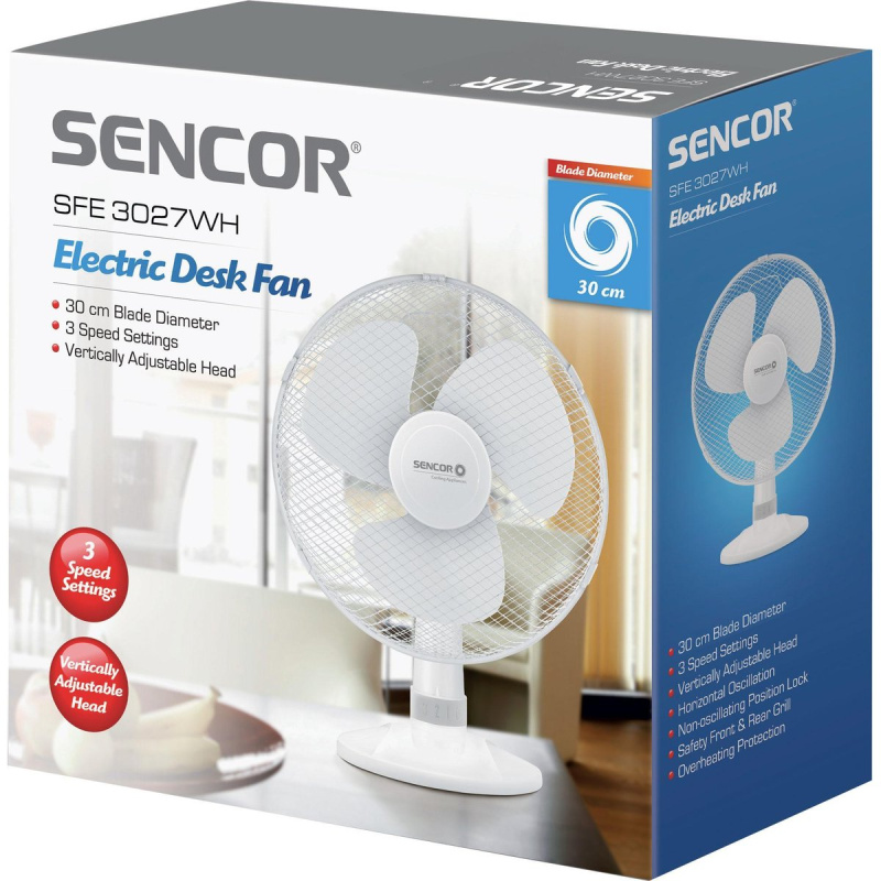 Sencor SFE 3027WH-EUE3  Stolní ventilátor