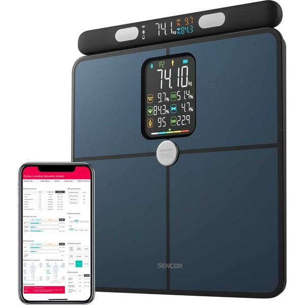 Sencor SBS 9102BK Chytrá osobní fitness váha s velkým displejem